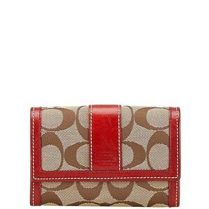 Coach Signature Canvas Leather Wallet
